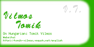 vilmos tomik business card